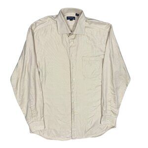 Coppley Oxford Dress Shirt Textured Fabric Long Sleeve Cotton 42 16 1/2 Large